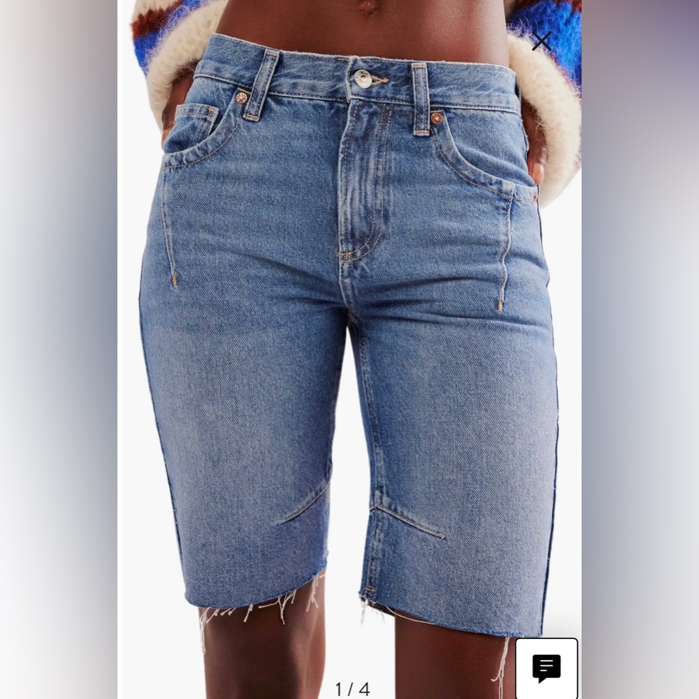 Ghost Town Bermuda Denim Shorts